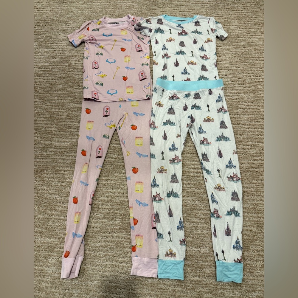 Kids Pajamas Set - Pink and White